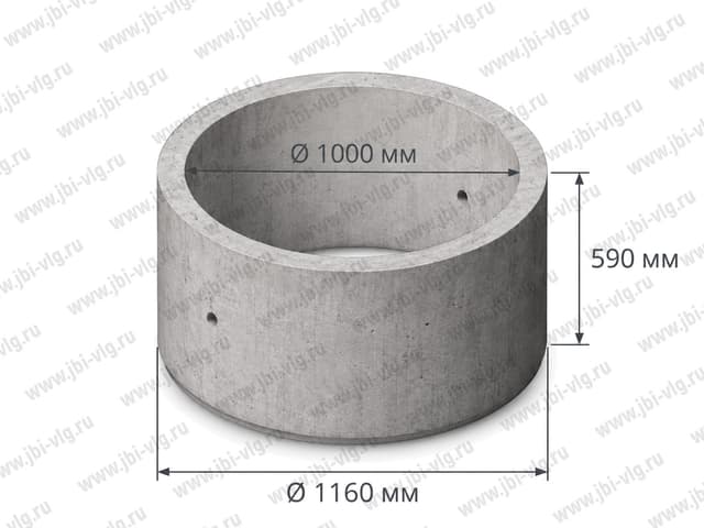 Кольцо КС 10.6 с фальцем — Ø1000 × 590 × 80 мм